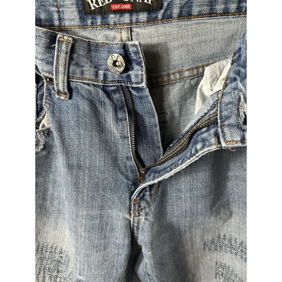 Red Snap Vintage Juniors Light Wash High Rise Straight Jeans Size 32X30 - Picture 12 of 16